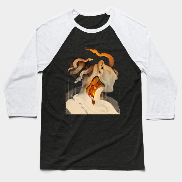 Medusa Baseball T-Shirt by AlexEckmanLawn